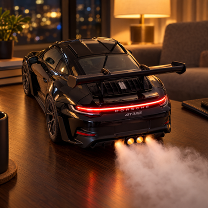 TurboMist on a desk at night with mist